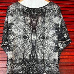 Ted Baker 3/4 Sleeve Printed Blouse with draped back